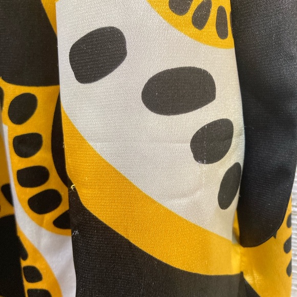 Forever21 | Silky Geometric Halter Dress - M, Black/Yellow/White - Picture 9 of 13